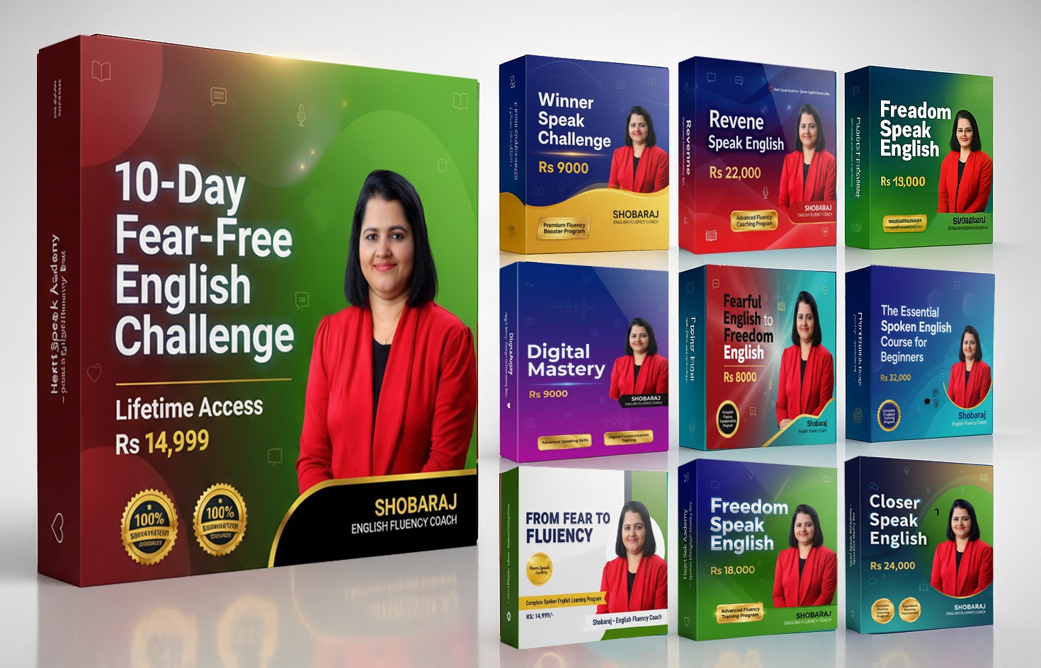 Heart Speak Academy — bundle of all 10 English fluency courses by Shobha Raj